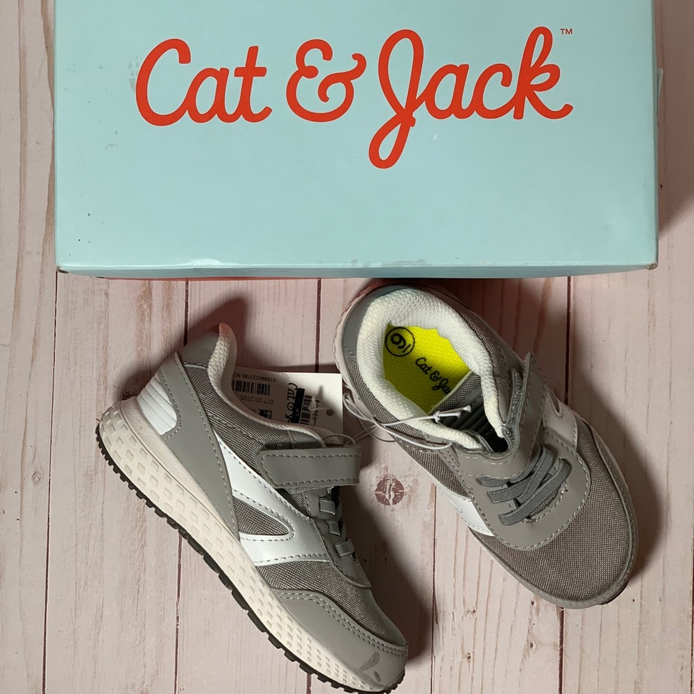 🔥💥😮Cat & Jack Toddler Grey Camden Sneakers